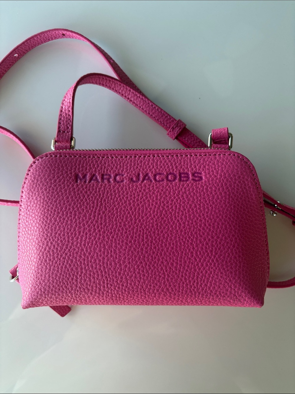 Marc Jacobs Fuchsia Pebbled Leather Crossbody